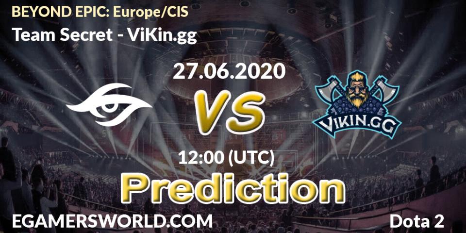Pronóstico Team Secret - ViKin.gg. 27.06.2020 at 12:03, Dota 2, BEYOND EPIC: Europe/CIS