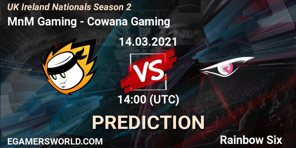 Pronóstico MnM Gaming - Cowana Gaming. 14.03.2021 at 14:00, Rainbow Six, UK Ireland Nationals Season 2