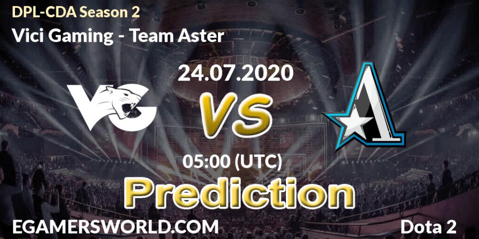 Pronóstico Vici Gaming - Team Aster. 24.07.2020 at 05:01, Dota 2, DPL-CDA Professional League Season 2