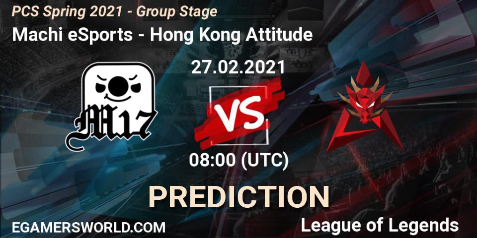 Pronóstico Machi eSports - Hong Kong Attitude. 27.02.2021 at 08:30, LoL, PCS Spring 2021 - Group Stage