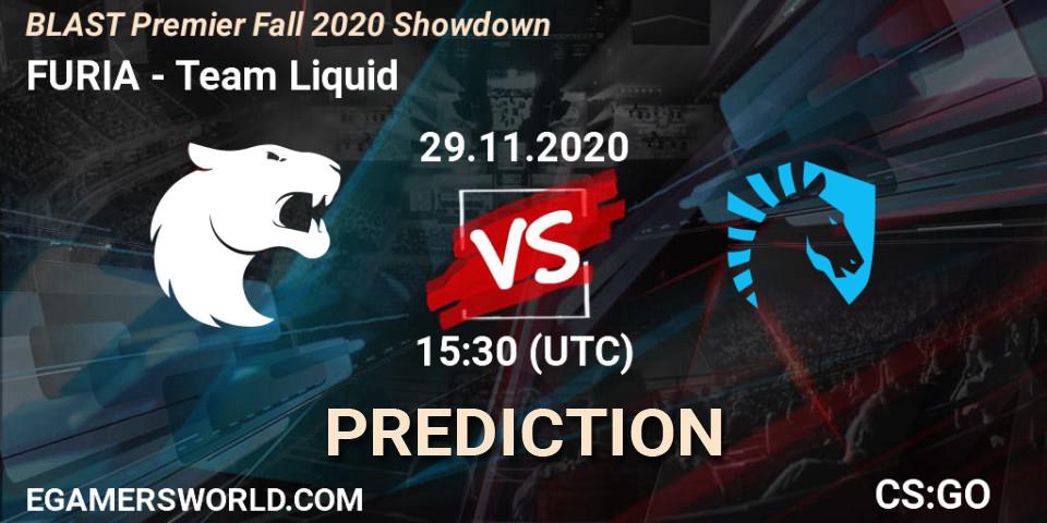 Pronóstico FURIA - Team Liquid. 29.11.2020 at 15:30, Counter-Strike (CS2), BLAST Premier Fall 2020 Showdown