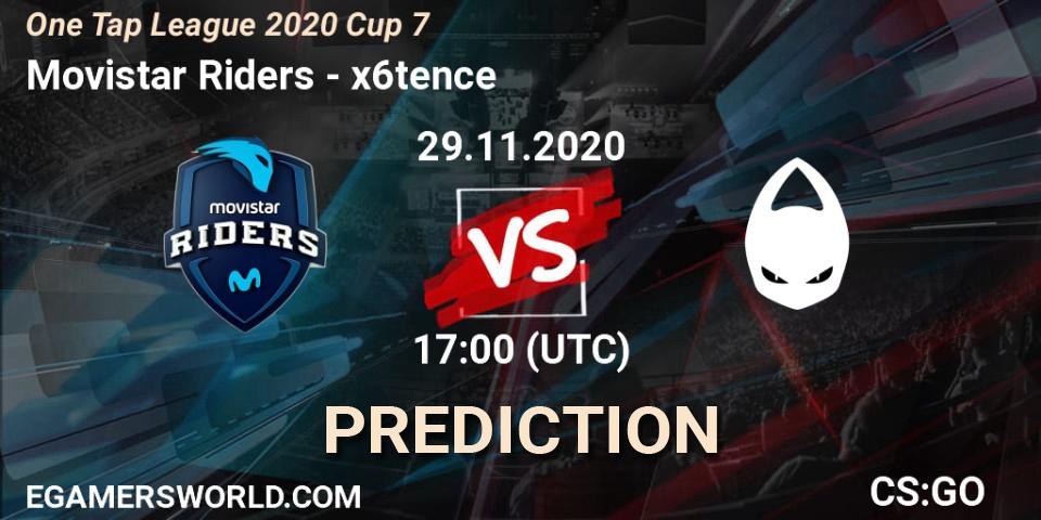 Pronóstico Movistar Riders - x6tence. 29.11.2020 at 17:00, Counter-Strike (CS2), One Tap League 2020 Cup 7