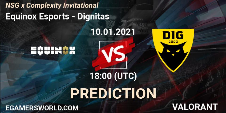 Pronóstico Equinox Esports - Dignitas. 10.01.2021 at 18:00, VALORANT, NSG x Complexity Invitational