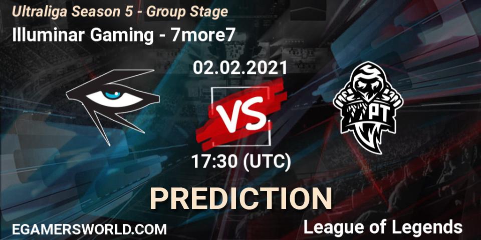 Pronóstico Illuminar Gaming - 7more7. 02.02.2021 at 17:30, LoL, Ultraliga Season 5 - Group Stage