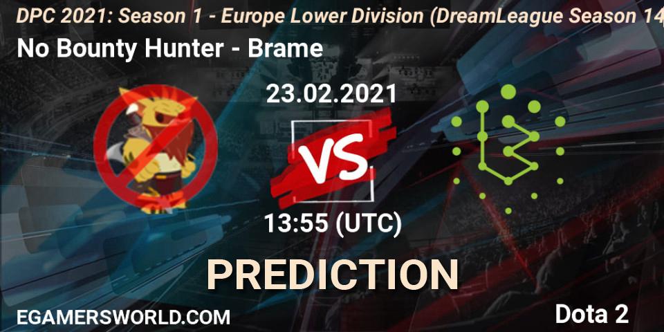 Pronóstico No Bounty Hunter - Brame. 23.02.2021 at 13:57, Dota 2, DPC 2021: Season 1 - Europe Lower Division (DreamLeague Season 14)