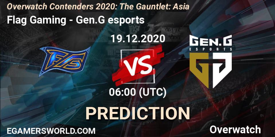 Pronóstico Flag Gaming - Gen.G esports. 19.12.20, Overwatch, Overwatch Contenders 2020: The Gauntlet: Asia
