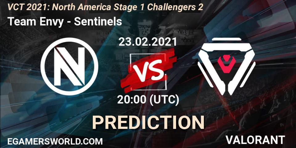 Pronóstico Team Envy - Sentinels. 23.02.2021 at 20:00, VALORANT, VCT 2021: North America Stage 1 Challengers 2