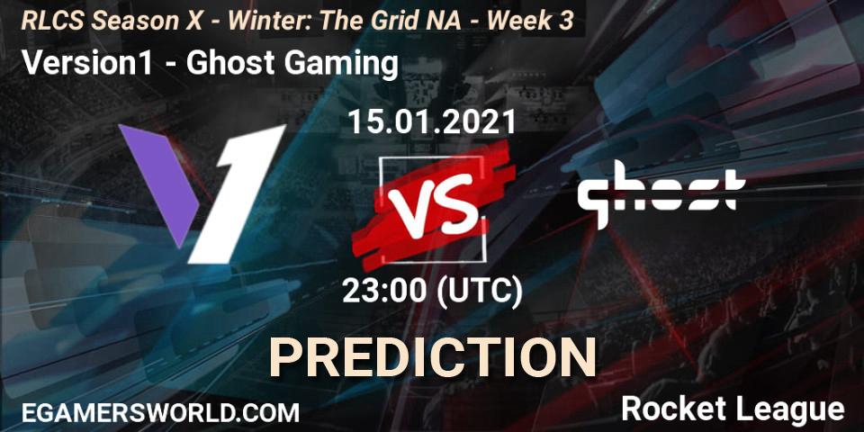 Pronóstico Version1 - Ghost Gaming. 15.01.2021 at 23:00, Rocket League, RLCS Season X - Winter: The Grid NA - Week 3