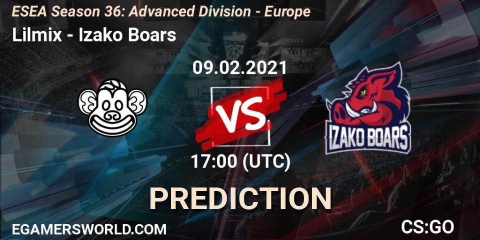 Pronóstico Lilmix - Izako Boars. 09.02.2021 at 17:00, Counter-Strike (CS2), ESEA Season 36: Europe - Advanced Division