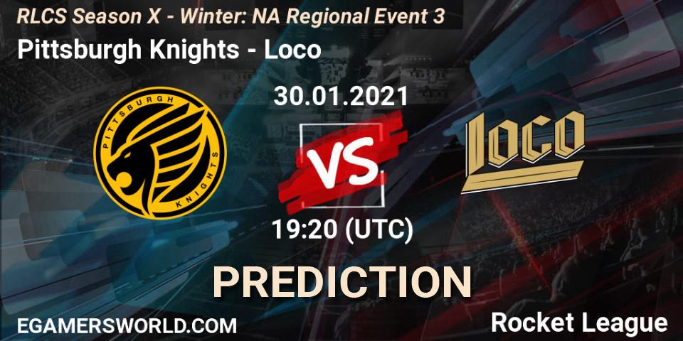 Pronóstico Pittsburgh Knights - Loco. 30.01.2021 at 19:20, Rocket League, RLCS Season X - Winter: NA Regional Event 3