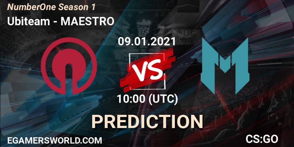 Pronóstico Ubiteam - MAESTRO. 09.01.2021 at 10:10, Counter-Strike (CS2), NumberOne Season 1