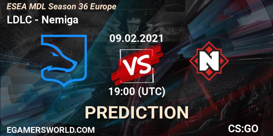 Pronóstico LDLC - Nemiga. 09.02.2021 at 18:05, Counter-Strike (CS2), MDL ESEA Season 36: Europe - Premier division