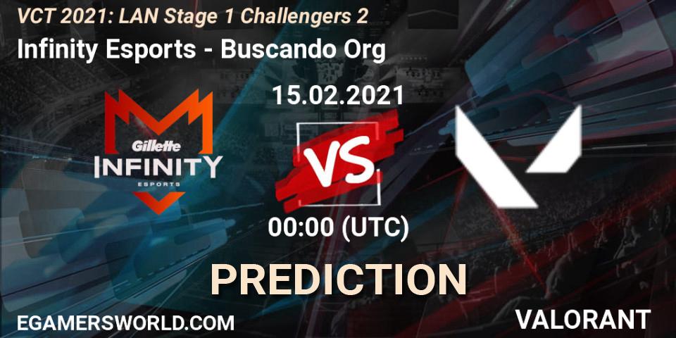 Pronóstico Infinity Esports - Buscando Org. 15.02.2021 at 00:00, VALORANT, VCT 2021: LAN Stage 1 Challengers 2