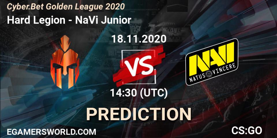 Pronóstico Hard Legion - NaVi Junior. 18.11.20, CS2 (CS:GO), Cyber.Bet Golden League 2020