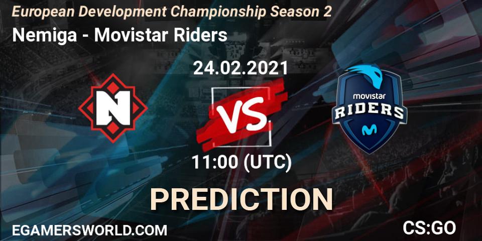 Pronóstico Nemiga - Movistar Riders. 24.02.2021 at 11:00, Counter-Strike (CS2), European Development Championship Season 2