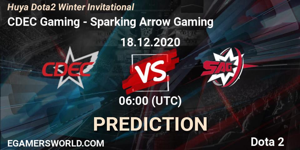Pronóstico CDEC Gaming - Sparking Arrow Gaming. 16.12.2020 at 09:14, Dota 2, Huya Dota2 Winter Invitational