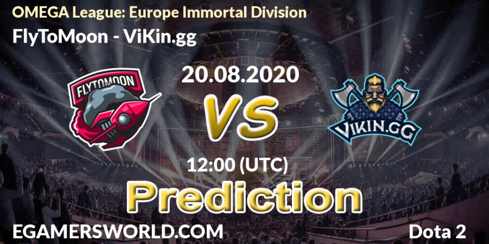 Pronóstico FlyToMoon - ViKin.gg. 20.08.2020 at 12:01, Dota 2, OMEGA League: Europe Immortal Division