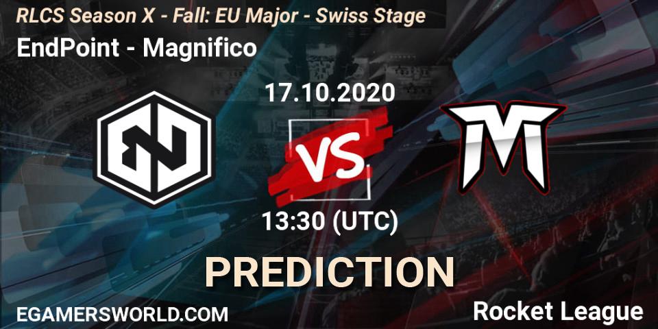 Pronóstico EndPoint - Magnifico. 17.10.2020 at 13:30, Rocket League, RLCS Season X - Fall: EU Major - Swiss Stage