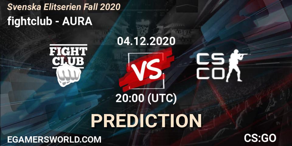 Pronóstico fightclub - AURA. 04.12.2020 at 20:35, Counter-Strike (CS2), Svenska Elitserien Fall 2020
