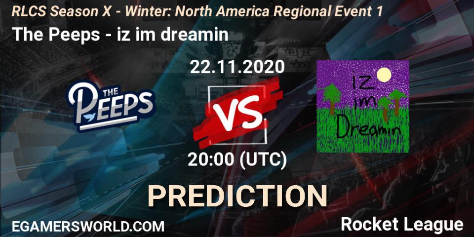 Pronóstico The Peeps - iz im dreamin. 22.11.2020 at 20:00, Rocket League, RLCS Season X - Winter: North America Regional Event 1