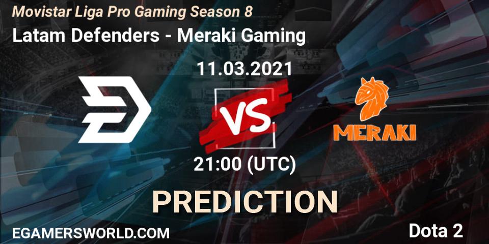 Pronóstico Latam Defenders - Meraki Gaming. 11.03.2021 at 21:03, Dota 2, Movistar Liga Pro Gaming Season 8
