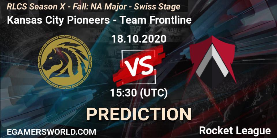Pronóstico Kansas City Pioneers - Team Frontline. 18.10.2020 at 15:30, Rocket League, RLCS Season X - Fall: NA Major - Swiss Stage