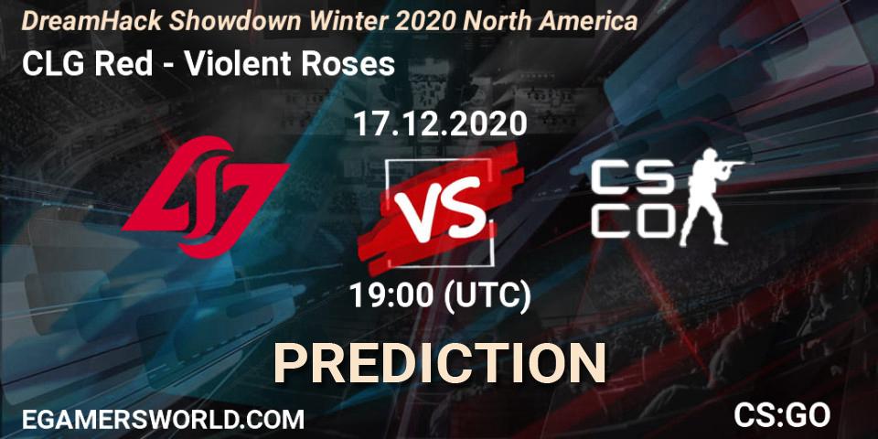 Pronóstico CLG Red - Violent Roses. 17.12.2020 at 19:15, Counter-Strike (CS2), DreamHack Showdown Winter 2020 North America