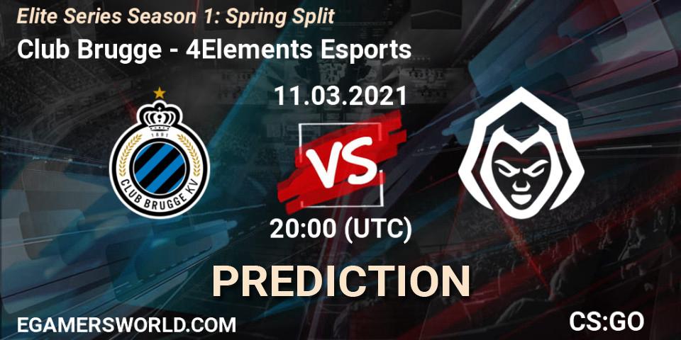 Pronóstico Club Brugge - 4Elements Esports. 12.03.2021 at 20:00, Counter-Strike (CS2), Elite Series Season 1: Spring Split