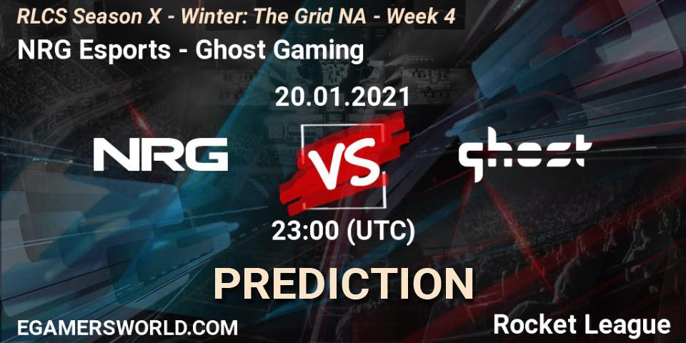 Pronóstico NRG Esports - Ghost Gaming. 20.01.2021 at 23:00, Rocket League, RLCS Season X - Winter: The Grid NA - Week 4