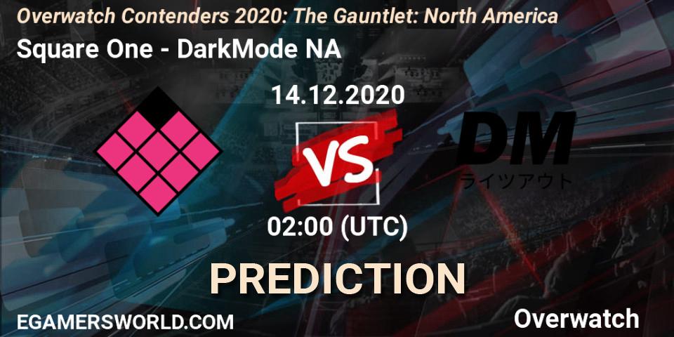 Pronóstico Square One - DarkMode NA. 14.12.2020 at 02:00, Overwatch, Overwatch Contenders 2020: The Gauntlet: North America