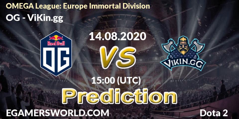 Pronóstico OG - ViKin.gg. 14.08.2020 at 15:25, Dota 2, OMEGA League: Europe Immortal Division