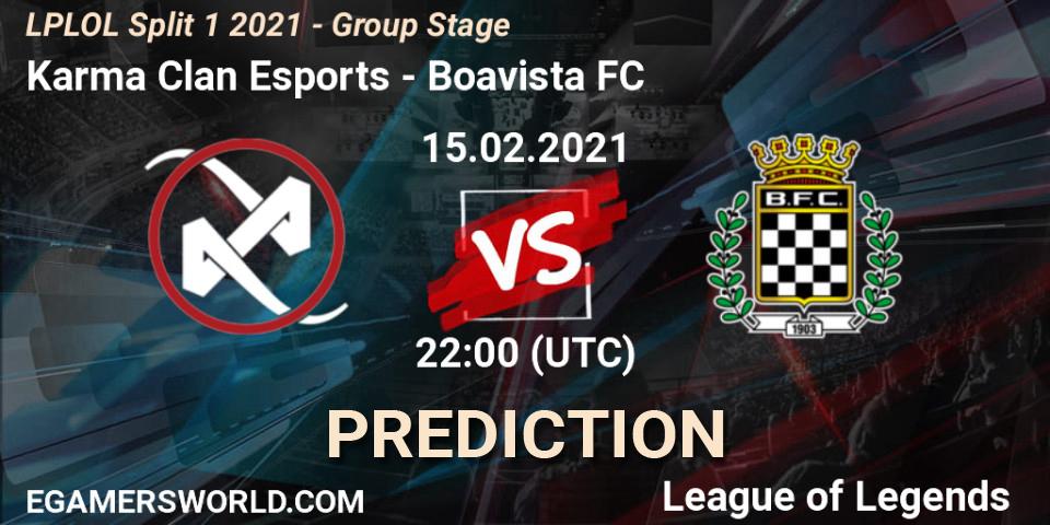 Pronóstico Karma Clan Esports - Boavista FC. 15.02.2021 at 22:15, LoL, LPLOL Split 1 2021 - Group Stage