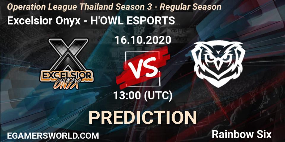 Pronóstico Excelsior Onyx - H'OWL ESPORTS. 16.10.2020 at 13:00, Rainbow Six, Operation League Thailand Season 3 - Regular Season