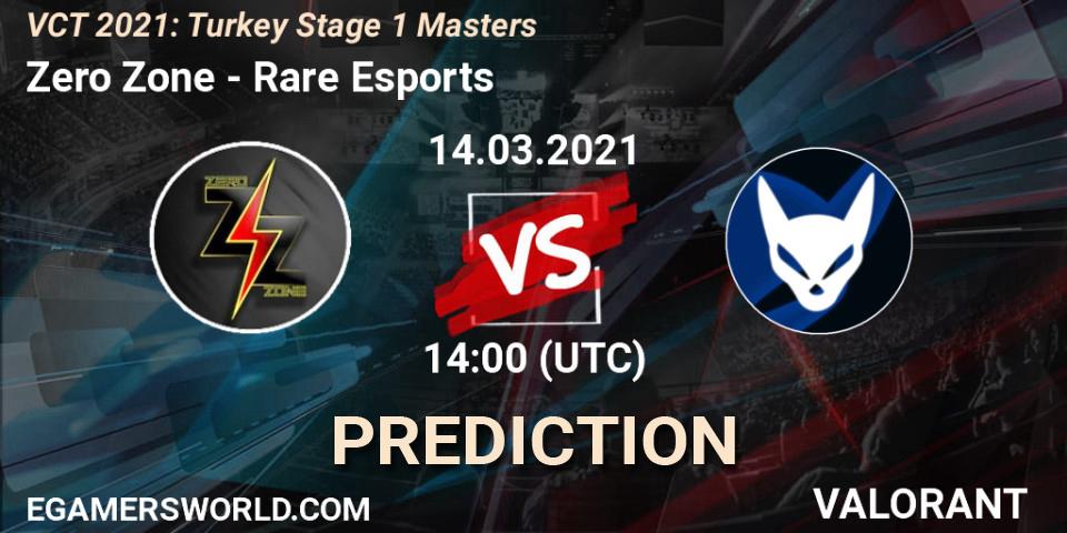 Pronóstico Zero Zone - Rare Esports. 14.03.2021 at 15:00, VALORANT, VCT 2021: Turkey Stage 1 Masters