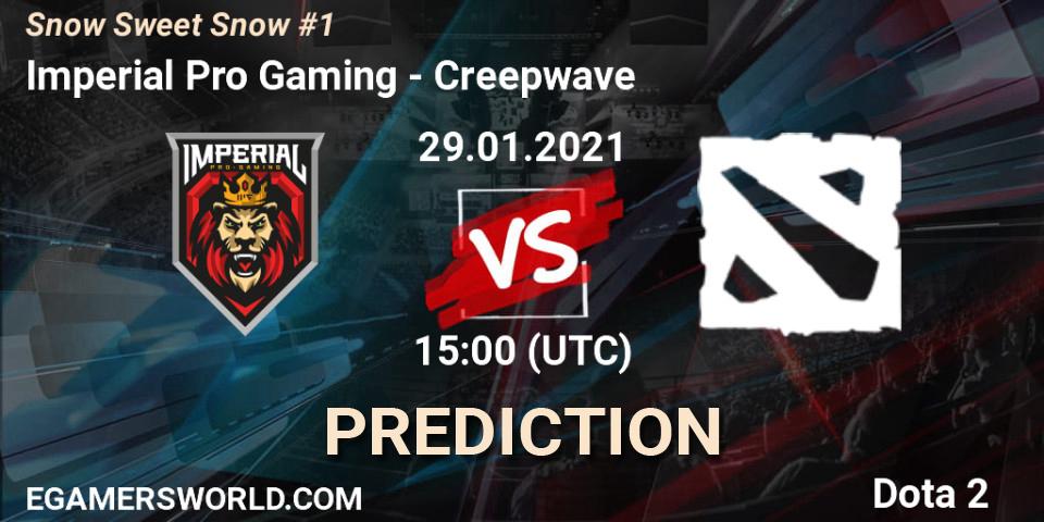 Pronóstico Imperial Pro Gaming - Creepwave. 29.01.21, Dota 2, Snow Sweet Snow #1