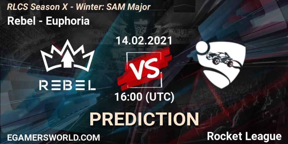 Pronóstico Rebel - Euphoria. 14.02.2021 at 16:00, Rocket League, RLCS Season X - Winter: SAM Major