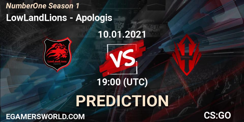 Pronóstico LowLandLions - Apologis. 10.01.2021 at 19:00, Counter-Strike (CS2), NumberOne Season 1