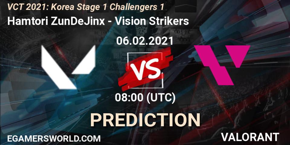 Pronóstico Hamtori ZunDeJinx - Vision Strikers. 06.02.2021 at 10:00, VALORANT, VCT 2021: Korea Stage 1 Challengers 1