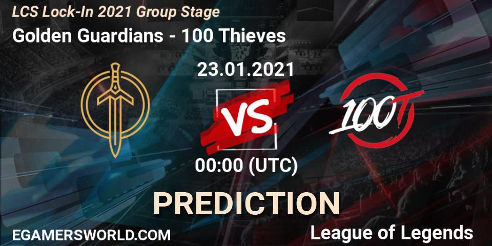 Pronóstico Golden Guardians - 100 Thieves. 23.01.21, LoL, LCS Lock-In 2021 Group Stage