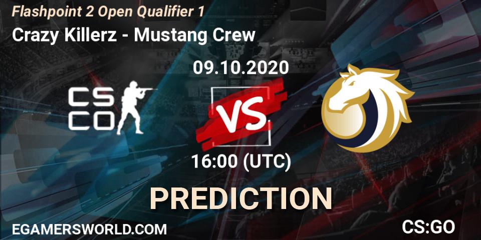 Pronóstico Crazy Killerz - Mustang Crew. 09.10.2020 at 16:00, Counter-Strike (CS2), Flashpoint 2 Open Qualifier 1