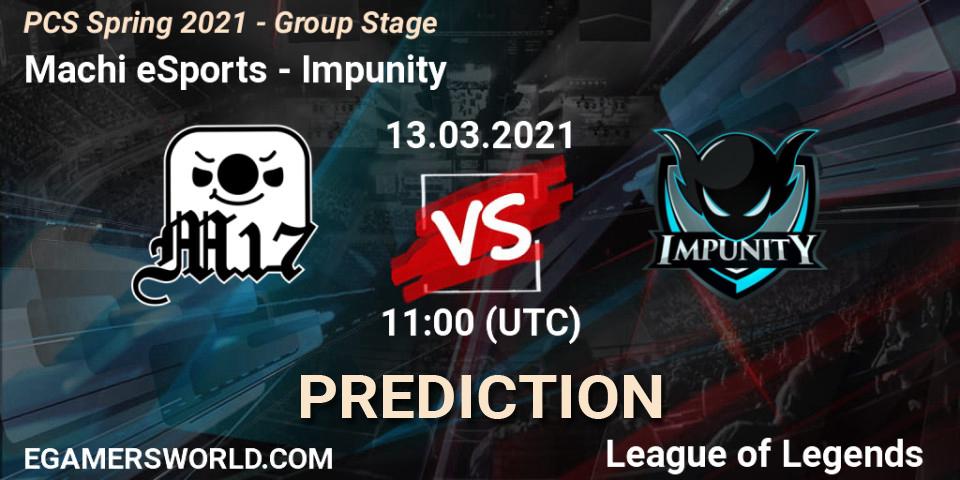 Pronóstico Machi eSports - Impunity. 13.03.2021 at 11:00, LoL, PCS Spring 2021 - Group Stage