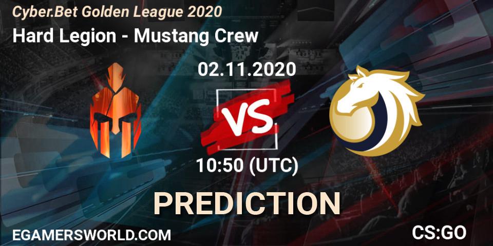 Pronóstico Hard Legion - Mustang Crew. 02.11.20, CS2 (CS:GO), Cyber.Bet Golden League 2020