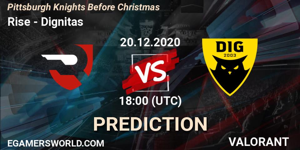 Pronóstico Rise - Dignitas. 20.12.2020 at 18:00, VALORANT, Pittsburgh Knights Before Christmas