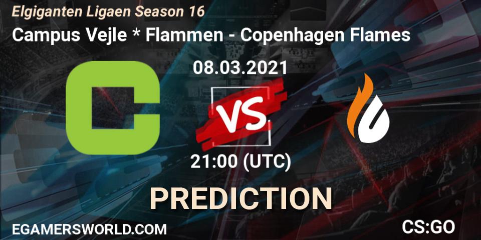 Pronóstico Campus Vejle * Flammen - Copenhagen Flames. 08.03.2021 at 21:00, Counter-Strike (CS2), Elgiganten Ligaen Season 16