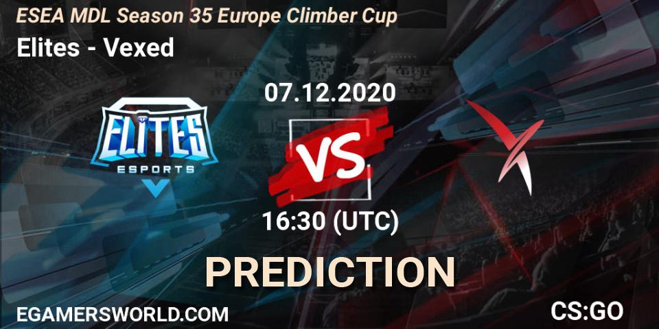 Pronóstico Elites - Vexed. 07.12.2020 at 16:30, Counter-Strike (CS2), ESEA MDL Season 35 Europe Climber Cup