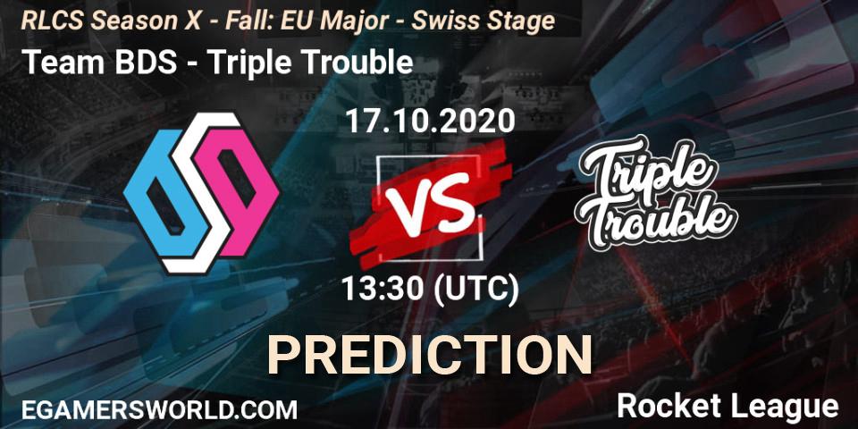 Pronóstico Team BDS - Triple Trouble. 17.10.2020 at 13:30, Rocket League, RLCS Season X - Fall: EU Major - Swiss Stage