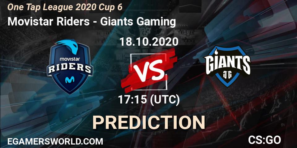 Pronóstico Movistar Riders - Giants Gaming. 18.10.2020 at 17:25, Counter-Strike (CS2), One Tap League 2020 Cup 6