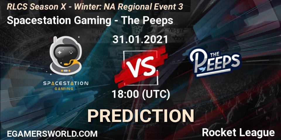 Pronóstico Spacestation Gaming - The Peeps. 31.01.21, Rocket League, RLCS Season X - Winter: NA Regional Event 3