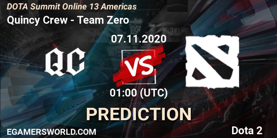 Pronóstico Quincy Crew - Team Zero. 07.11.2020 at 01:00, Dota 2, DOTA Summit 13: Americas