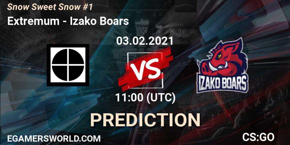 Pronóstico Extremum - Izako Boars. 03.02.2021 at 11:30, Counter-Strike (CS2), Snow Sweet Snow #1